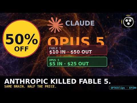 Anthropic Just Killed Their Own Flagship. Opus 5 Is Half The Price. #Shorts